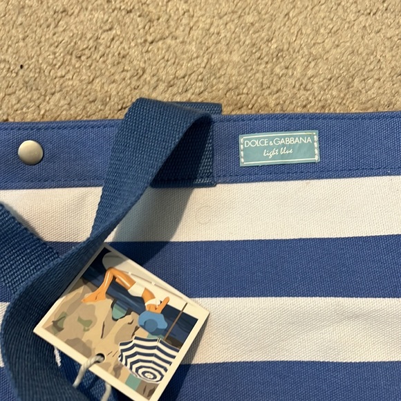 ***6 for $20***Carry bag … blue and white striped - Picture 2 of 2
